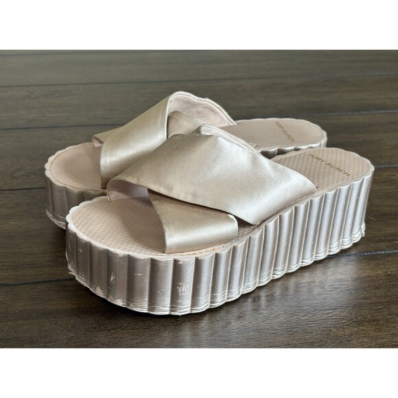 Tory Burch Metallic Platform Sandals - Picture 1 of 10